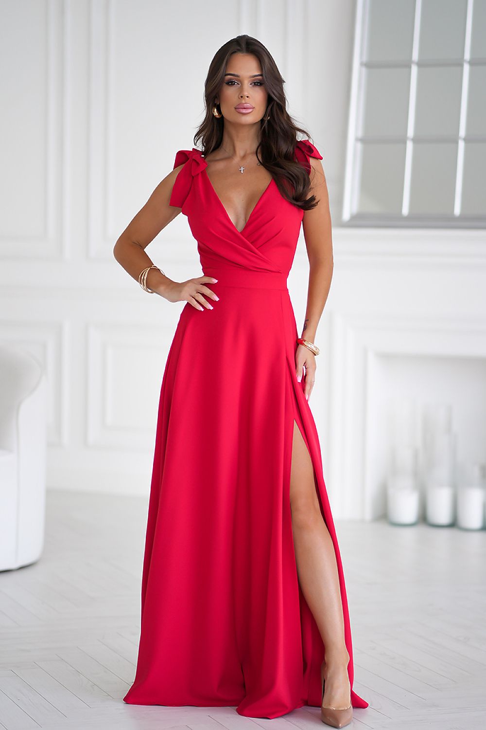 Langes Kleid Model 202376 Bicotone